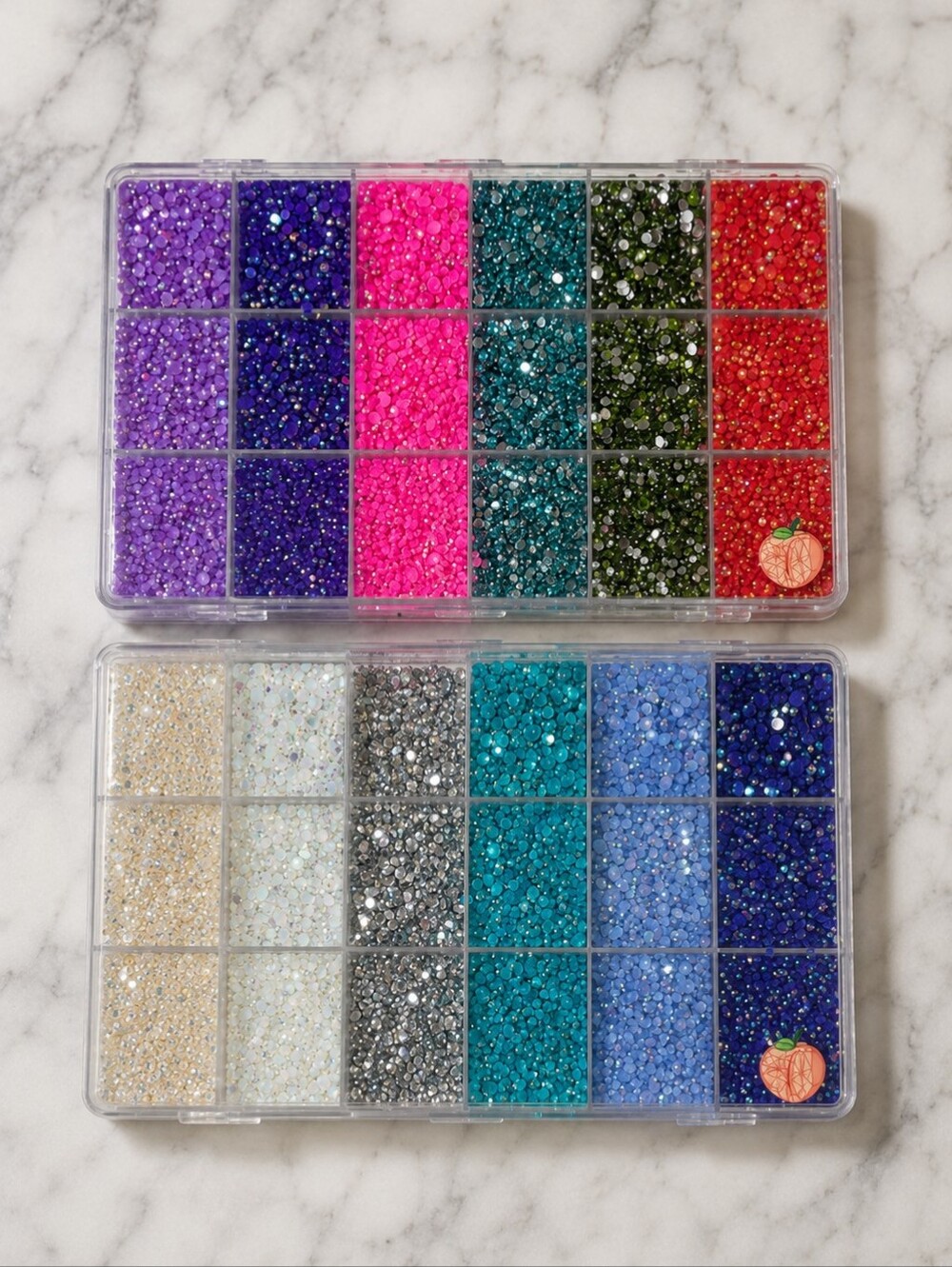 Assorted Rhinestones LOT - Purple, Pink, Teal, Blue, Silver, Gold